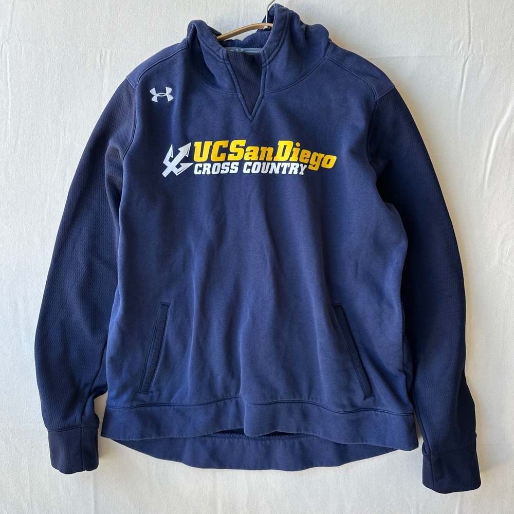 Under Armour UC San Diego Tritons Hoodie Mens Medium M Blue Cross Country UCSD